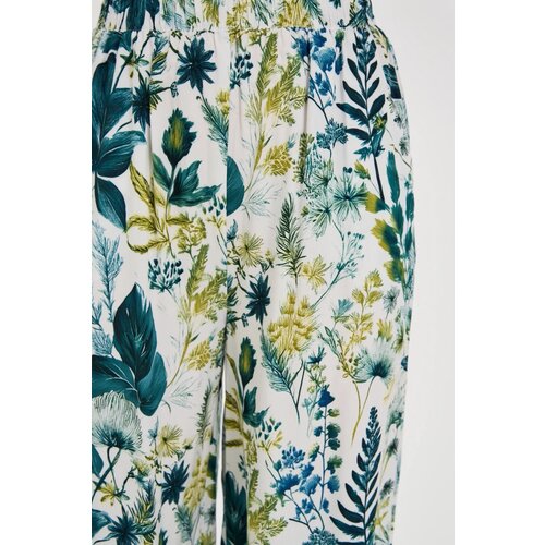 Marisse Patterned White Culottes Cene