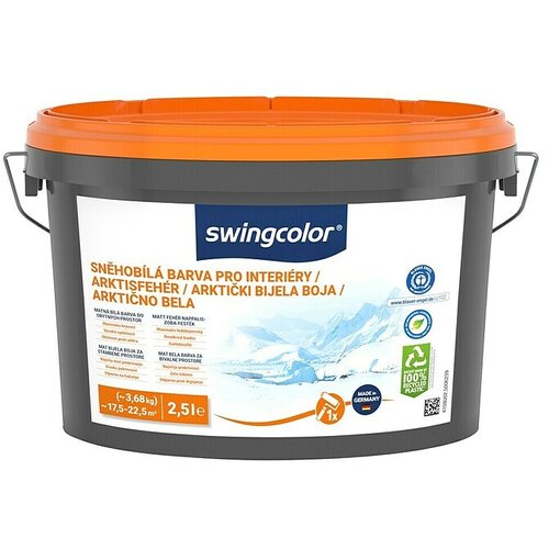 SWINGCOLOR Stenska barva (Snežno bela, Mat, 2,5 l, Primerno za alergike) Slike