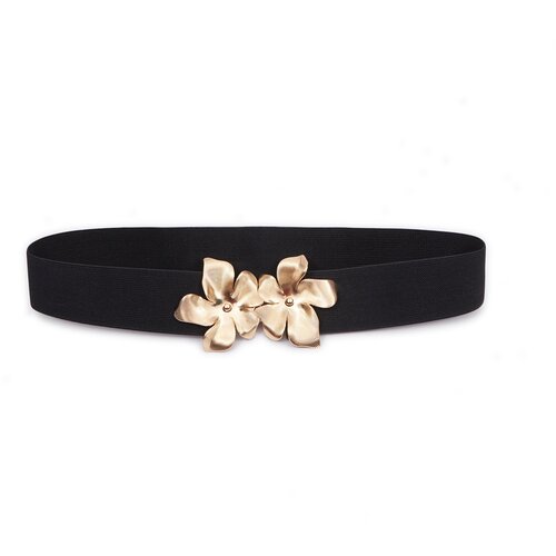 Orsay Black women's belt with golden flower - Women Slike