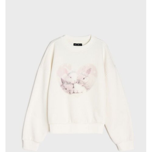 Sinsay Boxy crewneck majica s motivom zečeva Cijene