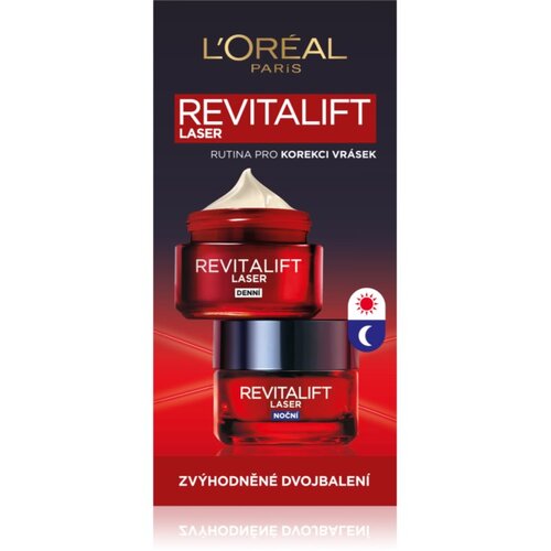 L&amp;acute;Or&amp;eacute;al Paris Revitalift Laser dnevna i noćna krema protiv starenja lica 2 kom Slike