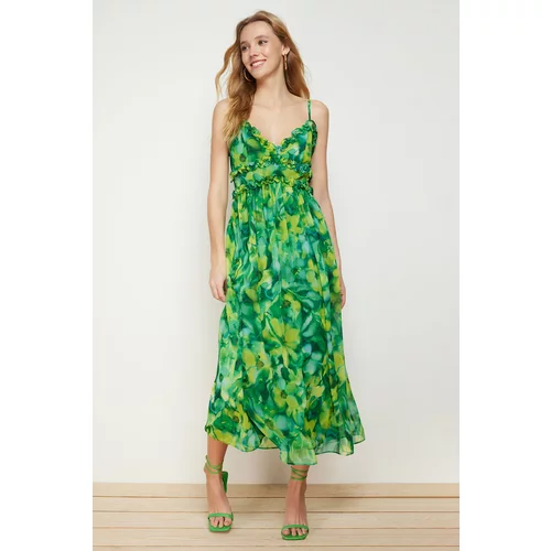 Trendyol Green Woven Maxi Dress