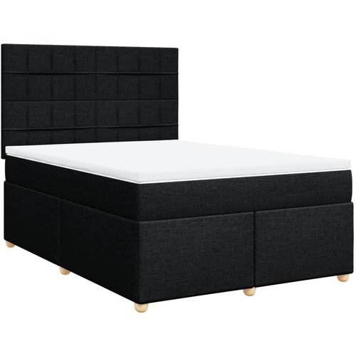 Maison Chic Box spring postelja - Vzmetna postelja z vzmetnico črna 140x200 cm blago SL11546, (21883922) Cene