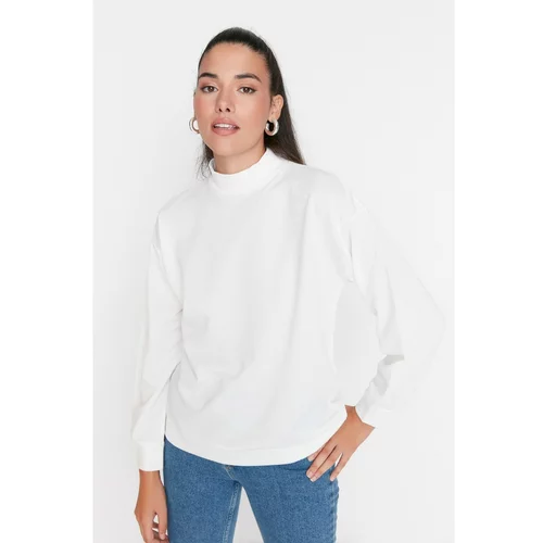 Trendyol Black-White 2-Pack Stand Up Collar Loose Knitted Slim Sweatshirt