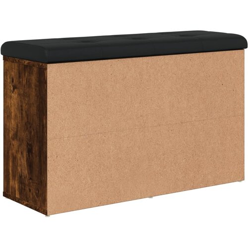  Klupa za cipele boja dimljenog hrasta 82x32x50 cm drvena Slike