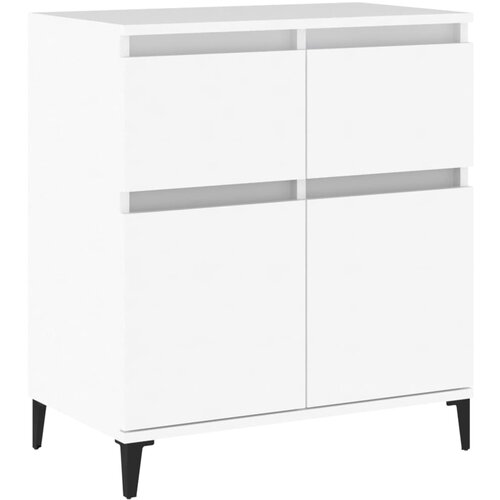 VidaXL Komoda bela 60x35x70 cm inženirski les, (20653466) Slike