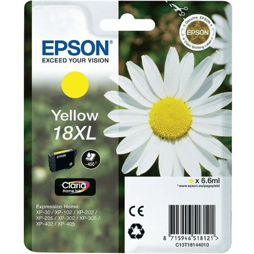 Epson kartu&amp;scaron;a 18 XL (C13T18144010) (rumena), original Slike