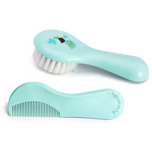 Suavinex Tigers Brush-comb Set set za otroke od rojstva Green 1 kos Slike