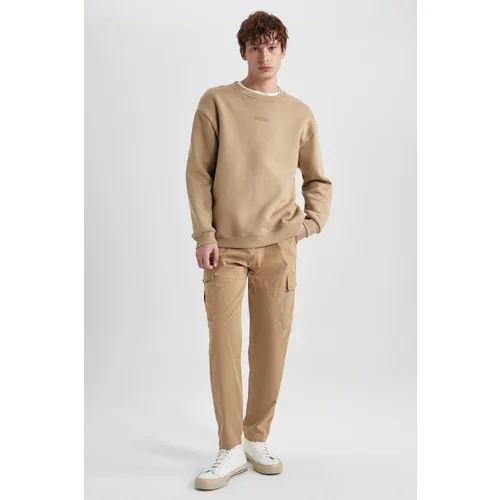 Defacto Relax Fit Cargo Pocket Straight Leg Gabardine Trousers