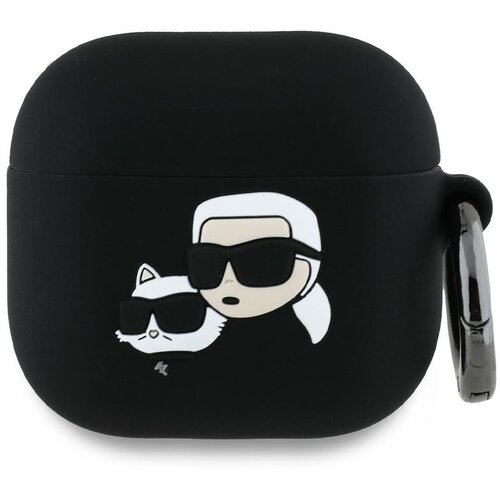 Karl Lagerfeld ETUI SILIKONSKI OVITEK ZA AIRPODS 4 ČRN 3D, (21974960) Cene