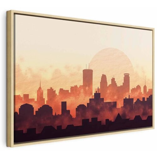  Slika - Heat of the City (1 Part) Wide 90x60 U prirodnom drvenom okviru Cene