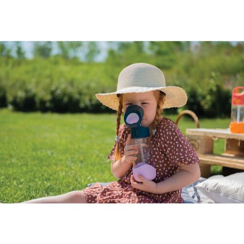 B.box Bottle with Straw steklenička s slamico Indigo Pink 450 ml Slike