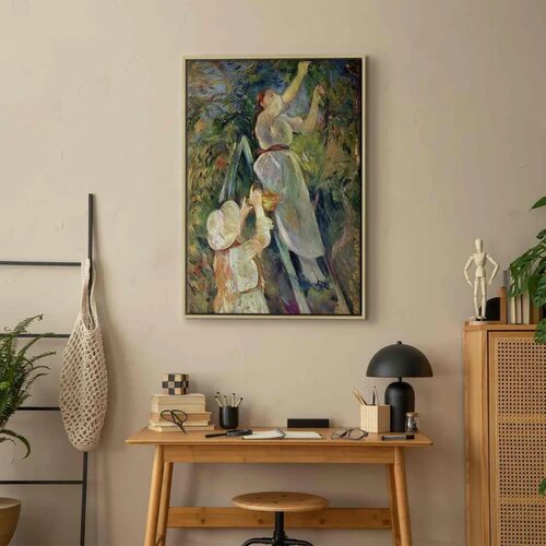  Slika - Berthe Morisot &amp;ndash; The Cherry Picker 60x90 U prirodnom drvenom okviru Slike
