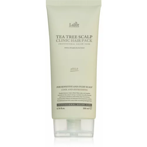 LADOR Tea Tree Scalp Clinic Hair Pack nega lasišča s pomirjajočim učinkom 200 ml