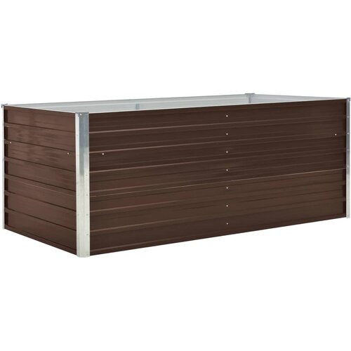 vidaXL Dvignjeno cvetlično korito 160x80x45cm pocinkano jeklo rjavo Cene