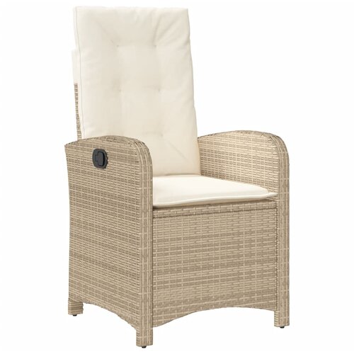  5-dijelni vrtni blagovaonski set od poliratana s jastucima bež 110 cm table length Slike