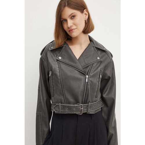 PepeJeans biker jakna amalia ženska, siva barva, PL402422 Slike