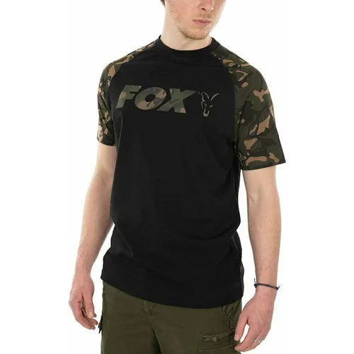 Fox Fishing Majica Raglan T-Shirt Black/Camo L
