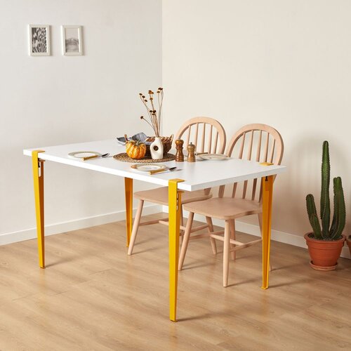 Woody Fashion Eurotas - WhiteYellow WhiteYellow Dining Table Cene