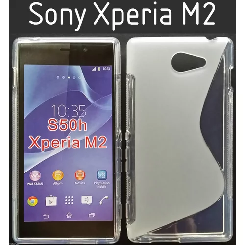  Gumijasti / gel etui S-Line za Sony Xperia M2 - prozorni