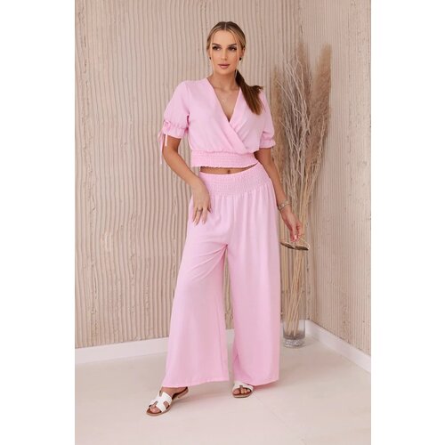 Kesi Women's set blouse + trousers - light pink Cijene