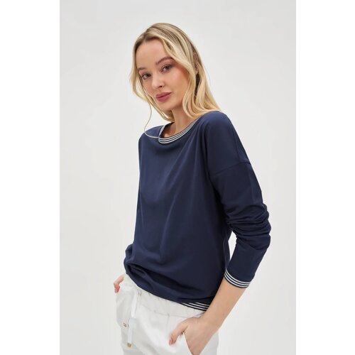 Marisse Women's Blouse L-Ts-4617 Navy Cene