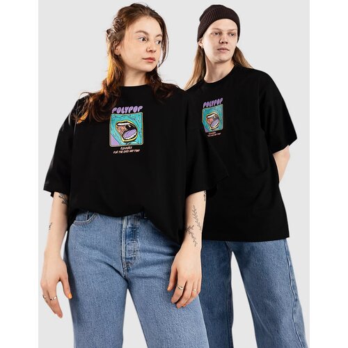 Polypop Shout T-shirt black Cene