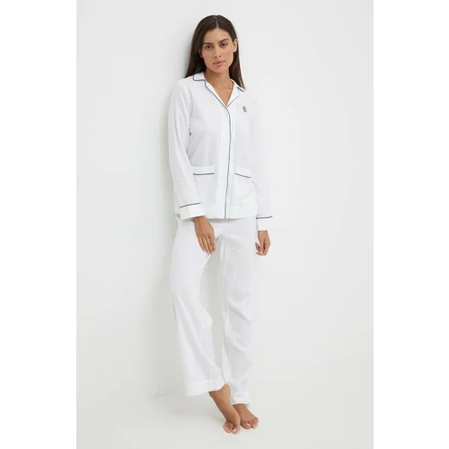Polo Ralph Lauren Lanena pižama bela barva, ILN92335