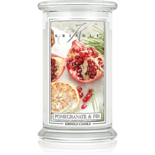 Kringle Candle Pomegranate & Fir dišeča sveča 624 g