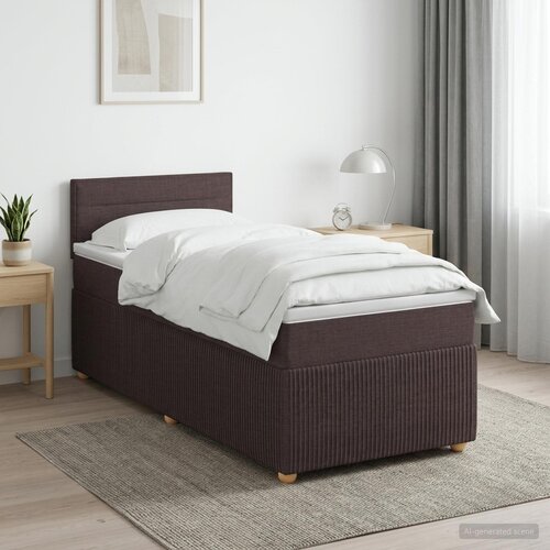  Boxspring krevet s madracem Tamno smeđa 80 x 200 cm Tkanina Cijene