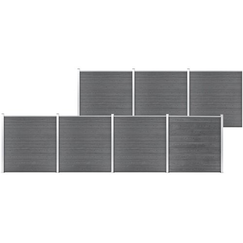 VidaXL vrtna ograda od WPC-a 1218 x 186 cm siva Slike