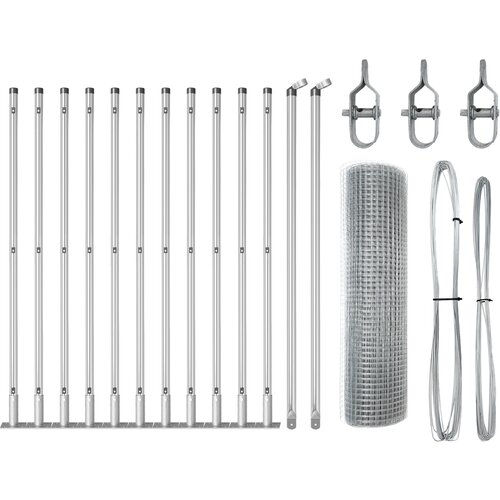vidaXL Komplet ograjnih stebrov Komplet 2 Galvanizirano jeklo 25 x 0.5 m, (22086309) Cene