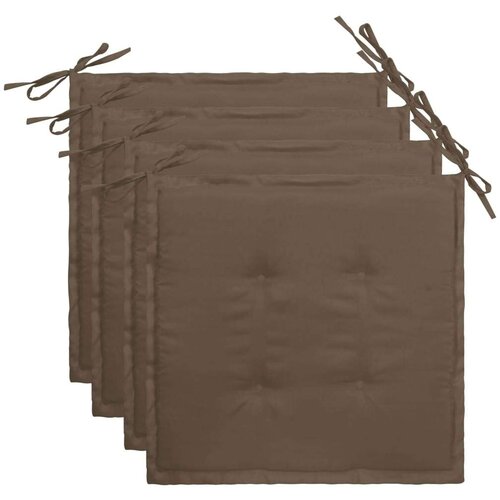  Jastuci za vrtne stolice 4 kom smeđesivi 40x40x3 cm od tkanine Cijene