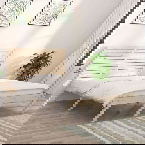  Posteljni okvir iz trdnega lesa 140x190 cm, (20884401) Cene