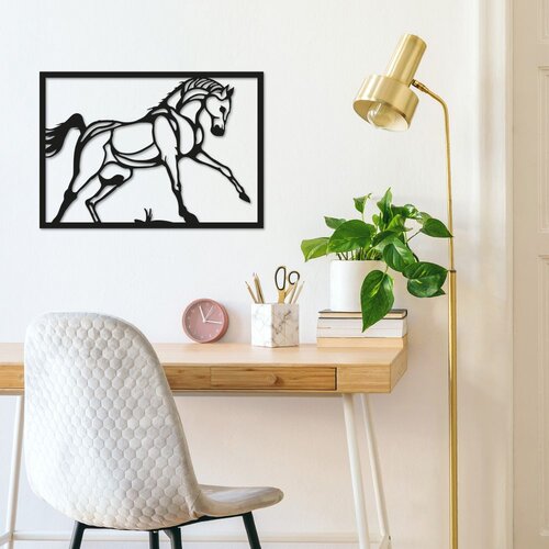 Wallity Zidna dekoracija Konj, 49x34 cm, 1,5 mm, Crna Cene