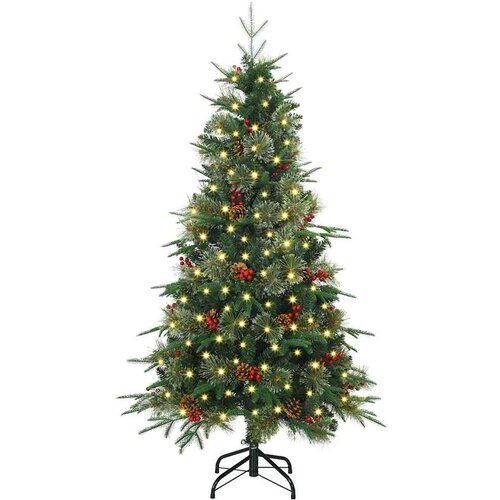 VidaXL Umjetno božićno drvce s nogom s stalakom Zelena 150 cm PE i PVC Slike