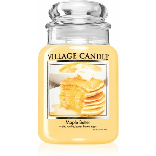 Village Candle Maple Butter dišeča sveča (Glass Lid) 602 g
