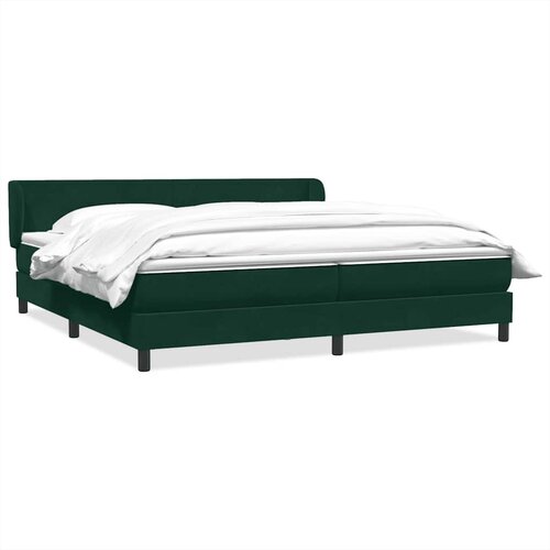 Krevet s oprugama s madracima tamno zeleni 180x220 cm bar&amp;scaron;un Slike