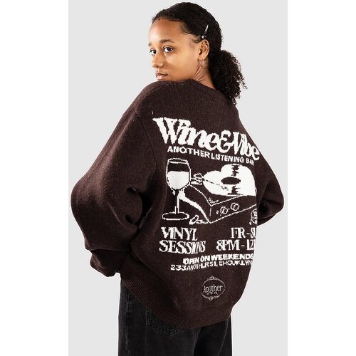 Another Cotton Lab Wine & Vibe Pulover brown Cene