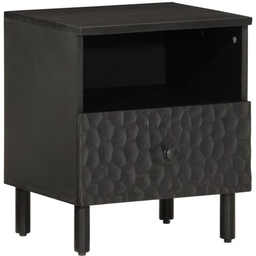 vidaXL Nočna omarica črna 40x33x46 cm trden mangov les Cene
