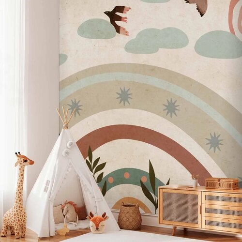  Foto tapeta - Rainbow and Birds 250x175 Standard Slike