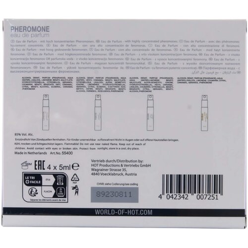 Hot Pheromone Perfume Tester-Box LMTD Women 4x5ml Cene