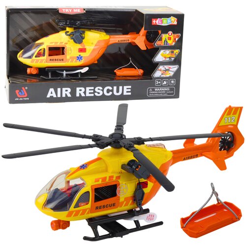  Spasilački helikopter za igru sa zvučnim efektima 1:12 - narančasti Cijene