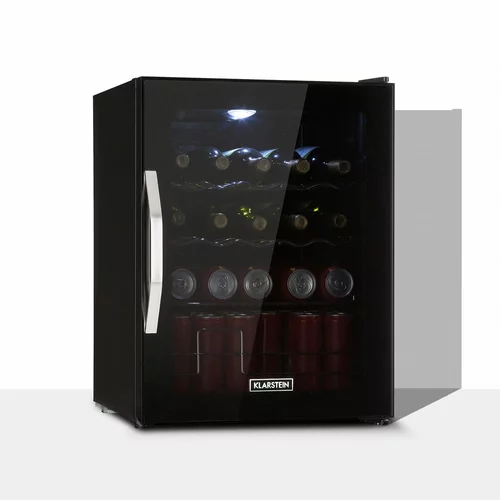 Klarstein Beersafe XL Onyx, hladnjak za napitke, D, LED, metalne rešetkaste police, staklena vrata
