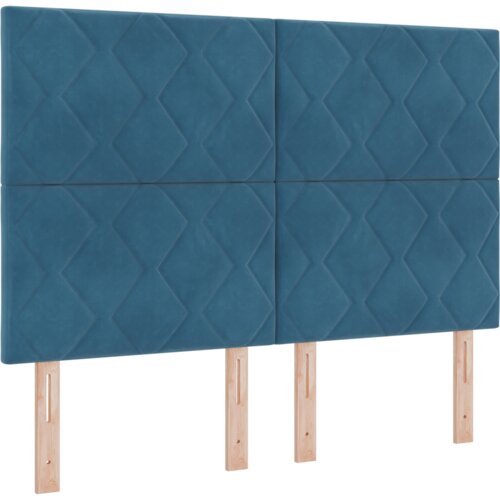 Box Spring Krevet s Madracem Tamno Plavi 140x200 cm Bar&amp;scaron;un Slike