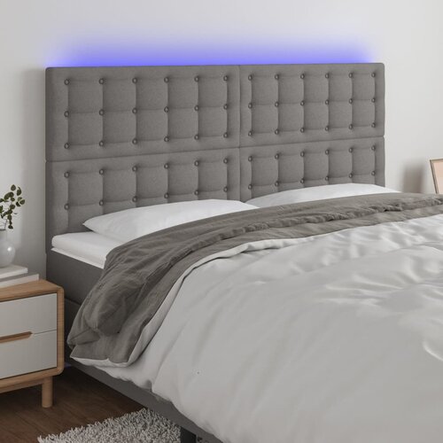  LED uzglavlje tamnosivo 200x5x118/128 cm od tkanine Cijene