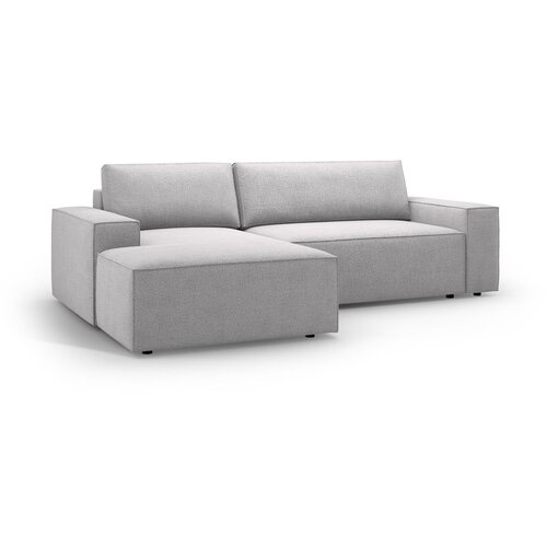 Micadoni Svijetlo siva sklopiva kutna garnitura od boucl&amp;eacute; tkanine (s lijevim kutom) Jodie &amp;ndash; Home Slike