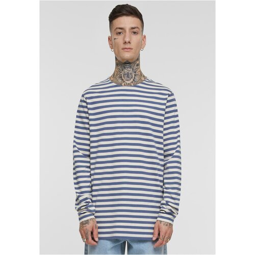 UC Men Men's T-shirt Regular Stripe LS - white/blue Slike