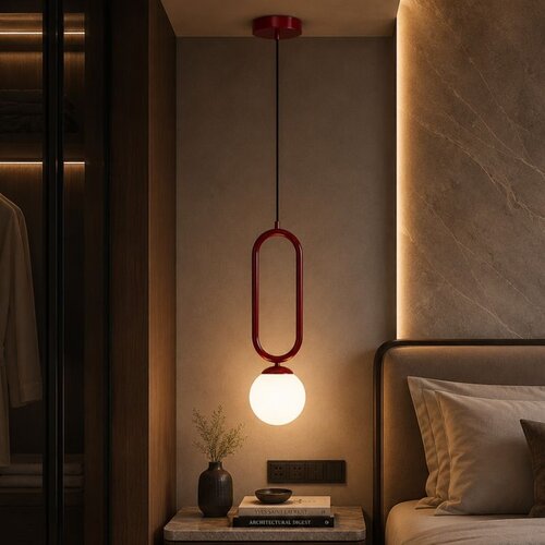 Opviq luster Loop-20456-E, 1 × E27, bordo Cene