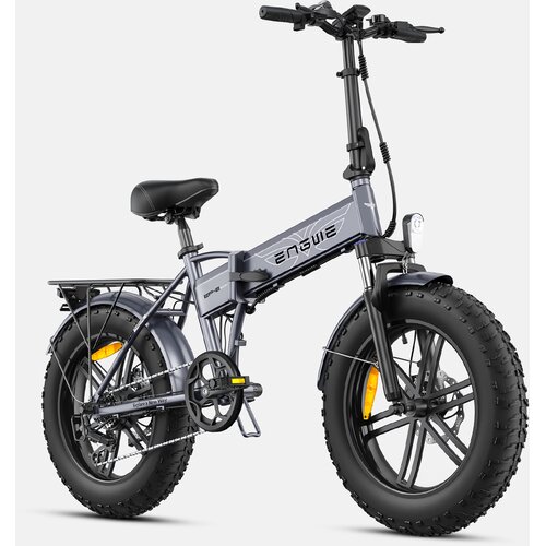ENGWE Zložljivo električno kolo EP-2 BOOST 250W z debelimi pnevmatikami 20*4.0 in dosegom 120 km, sivo, (5000234267) Slike
